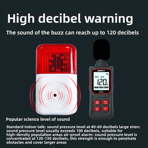 Small 5V LED Alarm Indicator <b>Light</b> OLED Display High Decibel Warning <b>Flash</b> Frequency Android Bar for Home Security Factory Loud - Product Image 3