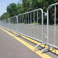 Barrière pour piétons de sécurité pliable mobile en plastique galvanisé en acier aluminium