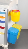 Carrito de Emergencia Médico Profesional Multicolor, Carrito de Enfermería de Plástico para Hospital, 5 Cajones, Poste para Suero Intravenoso, Clínica, Sala de UCI