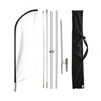 Drapeaux promotionnels en polyester sur mesure, 3 m, imprimés recto-verso, ruban d'animation, drapeau et bannière promotionnels