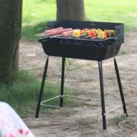 Barbecue au charbon de bois commercial de style coréen moderne, en acier, avec finition émaillée en porcelaine, pour usage extérieur