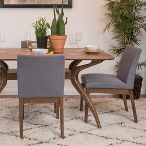 DB Contemporary Fabric Dining <b>Chairs</b> Set of <b>2</b> with Backrest for Living Rooms Restaurants and Home Office Made of PU - Product Image 3
