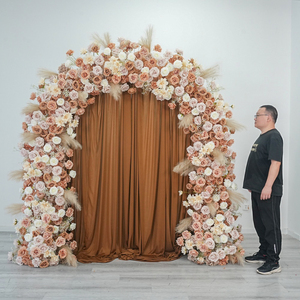 Arco de Flores de Seda de Alta Gama al por Mayor de Fábrica DKB, Fondo de Boda de Lujo, Tamaño Personalizable, Arreglo Floral Hecho a Mano para Eventos - Product Image 2