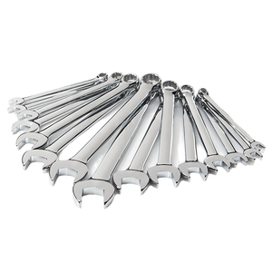 Jeu de clés mixtes à double extrémité 6-32 mm métriques en acier au chrome-vanadium de qualité industrielle, outil manuel - Product Image 1