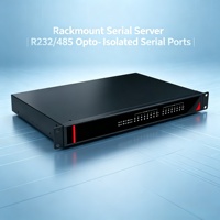 Servidor Industrial de Montaje en Rack, 24 Puertos RS485 a Ethernet, Modbus RTU TCP, Configuración Web, Doble Alimentación, Amplio Rango de Temperatura