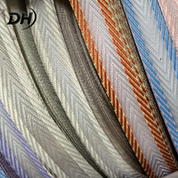 Sangle en tissu métallique Chevron 100% soie de pêche, matériau textile brillant pour chaussures, vente en gros de chaussures de mode