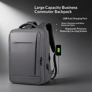 Custom Business Travel Durable Laptop Casual Computer Waterproof Lightweight USB Charging <b>Daily</b> Commute Multi Pocket <b>Backpack</b> - Product Image 3