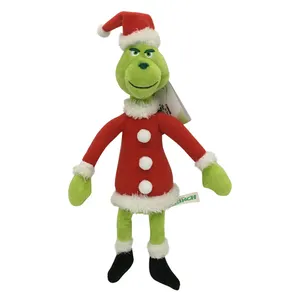卡哇伊磨碎毛绒玩具婴儿精灵娃娃定制绿色怪物毛绒动物毛绒玩具礼品圣诞装饰磨碎