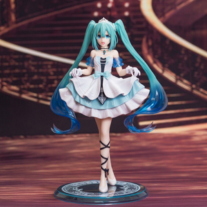 Figura de Anime de PVC y ABS de Miku Wonderland con Vestido Blanco de <span class=keywords><strong>Cenicienta</strong></span>, Licenciada Oficialmente, Regalos para Coleccionistas, Embalaje <span class=keywords><strong>Original</strong></span>, Venta al por Mayor - Product Image 4