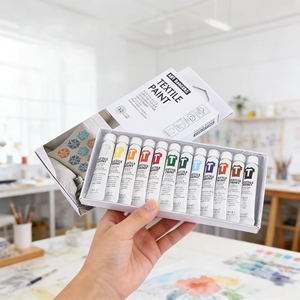 Juego de Pinturas Acrílicas Textiles con Pinceles, Pigmentos Lavables No Tóxicos para Niños, Estudiantes, Lienzo, Vidrio, Tela, <span class=keywords><strong>Pintura</strong></span> a Mano - Product Image 5