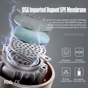 زجاجة مياه هيدروجينية متعددة الاستخدامات تعمل بالطاقة عبر USB سعة 260 مل، استمتع بالصحة والسعادة، منتجات لنمط حياة صحي، ماء غني بالهيدروجين 9000 جزء في البليون - Product Image 5