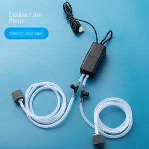 משאבת מים מיני אקווריום נייד משאבת אוויר דו-חור עבור טנק דגים ביתיים, טנק דגים - Product Image 6