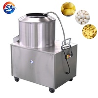 2200W Automatische 450-650kg/u capaciteit 304 roestvrijstalen was- en schilmachine voor uien, aardappelen en gember