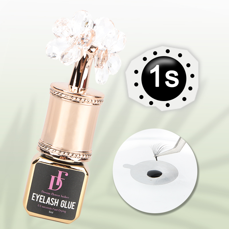 0.3-0.5s Strong low smell Lash Glue Fast Drying Black Eyelash Glue Eyelash Extension Glue eyelash adhesive, middle bottle 5ml
