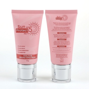 Wholesale Custom 50ml <b>Plastic</b> Cosmetic <b>Tubes</b> for Hand Cream Sunscreen - Product Image 6