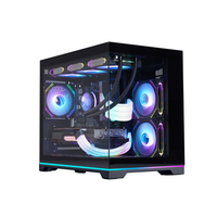 Nouvelle conception, boîtier d'ordinateur MATX noir, tour moyenne, boîtier de jeu pour ordinateur de bureau avec verre trempé RGB, boîtiers et tours d'ordinateur pour joueurs