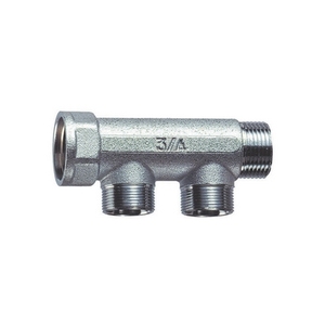 Collettore a 2 vie 3/4 pollici M/F cromato per impianti idraulici - Product Image 1