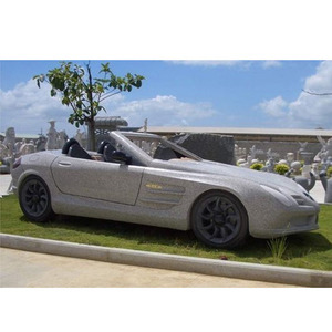 Super Cute Garden Outdoor Customized <strong>Large</strong> Natural Marble <strong>Stone</strong> Polished Creative Car Model Sculpture Funny Decoration Ornament - Product Image 2