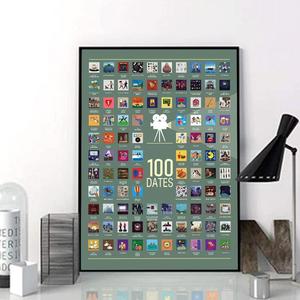 Áp phích bản đồ thế giới USA với cờ cào bút phụ kiện vải tùy chỉnh ngày 100 100 những thứ du lịch cào - Product Image 1