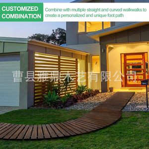 Camino de Jardín de Madera, Pasarela para Patio Exterior, Resistente al Agua, Diseño Moderno y Simple, 12 Pulgadas o Más - Product Image 5