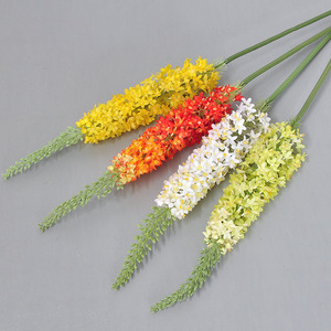 โยชิโนบุ ลาร์กสปอร์ดอกไม้ประดิษฐ์ช่อดอกไม้สีขาวสีเขียวสีเหลืองสีส้มสีแดงสำหรับตกแต่งงานแต่งงานในสวนโรงแรม - Product Image 1