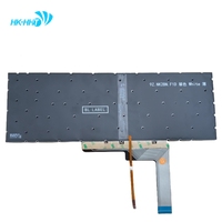 Clavier intégré pour ordinateur portable HK-HHT adapté à la version MSI gf66 SP rouge avec pièces de clavier d'ordinateur portable rétroéclairé