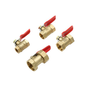 Robinet à bille en laiton sur mesure 1/2 BSP femelle vers raccord cannelé 8 mm - Connecteur de tuyau d'air - Product Image 1