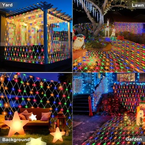 Guirlandes lumineuses LED en filet avec télécommande, étanches, pour décorations de Noël, arbres, buissons, mariages et jardins - Product Image 4