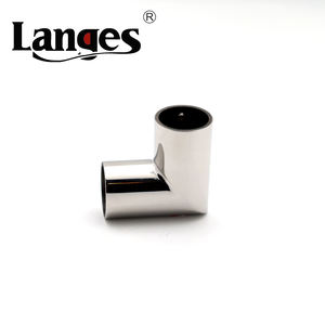 עמיד כבד 90 תואר נירוסטה מקלחת זכוכית דלת אביזרי צינור עגול צינור מחברים - Product Image 2