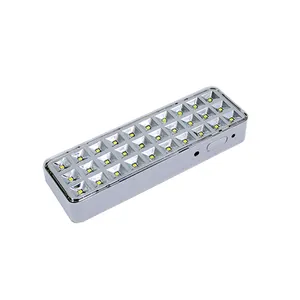 LED Rechargeable Emergency Lights With 30Leds White ABS+plating Long Discharge Time