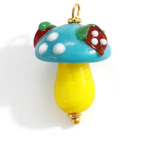 Bottes en forme de fleur de champignon colorées, formes mixtes, en acier inoxydable, accessoires de bijoux à faire soi-même pour la fabrication de colliers, 20 pièces - Product Image 5