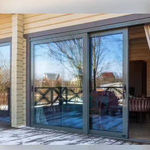 Hiện đại đôi kính Tempered Kính trượt Patio cửa hợp kim nhôm bão cách âm tính năng có thể gập lại cho phòng khách - Product Image 4