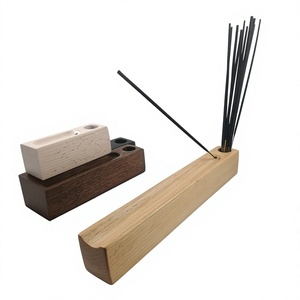 Support d'encens de luxe en bois de manguier massif, écologique, pour bâtonnets d'encens, pot de rangement pour encens religieux japonais pour la maison - Product Image 1