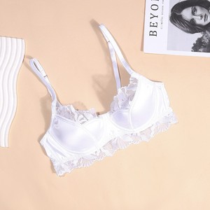 Reggiseno Balconette da <span class=keywords><strong>Donna</strong></span> in Pizzo, Regolabile, Estivo, Lavorato a Maglia, Coppe 3/4, Senza Ferretto, Supporto Senza Cuciture, Traspirante, per Seni Grandi, Reggiseni Sexy - Product Image 4