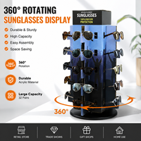 Support de présentation de lunettes de soleil en papier ondulé écologique rotatif à 360 degrés personnalisé pour les magasins de vente au détail de lunettes
