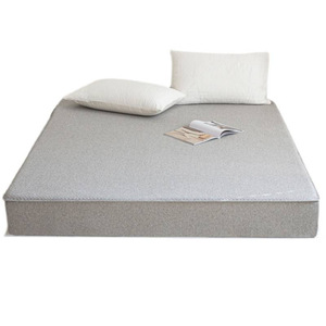 Sábana Ajustable Acolchada de Jersey de Algodón 120x200cm 150x200cm 180x200cm 200x220cm Antiácaros para Cama de Bebé, Color Sólido - Product Image 5