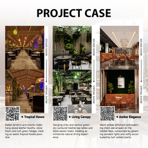 Table de pique-nique extérieure de luxe J2S pour restaurant, ensemble de chaises en rotin courbées de style bohème moderne pour <span class=keywords><strong>club</strong></span> de plage et salon - Product Image 5