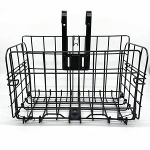 Cesta Plegable para Bicicleta, de Hierro Negro, con Liberación Rápida, para Montar en el Manillar, Accesorio para Bicicleta, para Colgar Delante o Detrás - Product Image 1