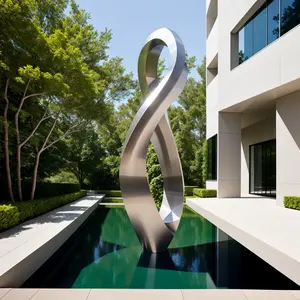 Unique Design Outdoor Modern Large Metal Aircraft Statue Stainless Steel Airplane Sculpture