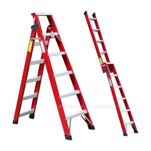 Supplier Wholesale Fire Escape Ladders Industrial Fiberglass Folding Ladder A Frame/straight Ladder