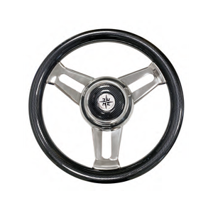 พวงมาลัยคาร์บอนไฟเบอร์ T30CF/35สไตล์สปอร์ตพร้อมหนังแท้ขอบแบนดีไซน์สีแดงสำหรับ Land Cruiser - Product Image 1