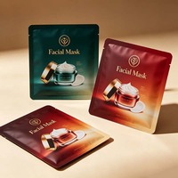 Sachet masque personnalisé à trois soudures latérales en feuille d'aluminium, emballage anti-humidité pour masque facial en tissu, stockage scellé