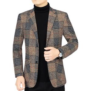 Blazer de <span class=keywords><strong>hombre</strong></span> de mediana edad 2024 primavera nuevo traje de papá de una sola pieza sin hierro primavera y otoño traje de <span class=keywords><strong>hombre</strong></span> - Product Image 2