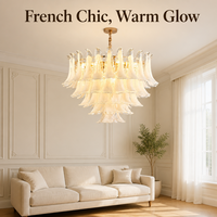 Lustre suspendu en verre de Murano LED, design moderne, lampe personnalisée, décoration intérieure pour mariage, hôtel, villa