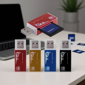 Metal <b>Card</b> Reader USB 2.0 Adapter For <b>SD</b> HC <b>Memory</b> <b>Card</b> Multi Function - Product Image 3