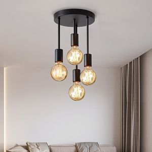 Lampada <span class=keywords><strong>a</strong></span> <span class=keywords><strong>Sospensione</strong></span> E27 Luce Calda Lampadario in Ferro Altezza Regolabile per <span class=keywords><strong>Cucina</strong></span> Camera <span class=keywords><strong>da</strong></span> Letto Casa Corridoio - Product Image 6