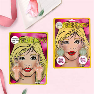 Pendientes <span class=keywords><strong>con</strong></span> forma <span class=keywords><strong>de</strong></span> pene divertidos que brillan en la oscuridad rosa para Niñas para decoración <span class=keywords><strong>de</strong></span> despedida <span class=keywords><strong>de</strong></span> soltera MOQ 100PCs - Product Image 6