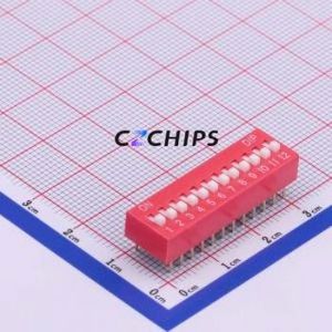 TA-12 DIP Switch Through hole Component (THT) Switch ( Number of Switch Sections: 12 )( Lead Spacing: 2.54mm ) - Product Image 1