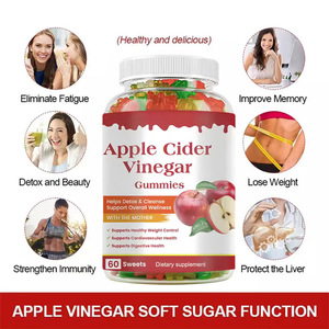 Marque privée 60 bonbons au vinaigre de <span class=keywords><strong>cidre</strong></span> de pomme <span class=keywords><strong>bio</strong></span> Gummies Keto ACV supplément de bonbons gommeux - Product Image 2