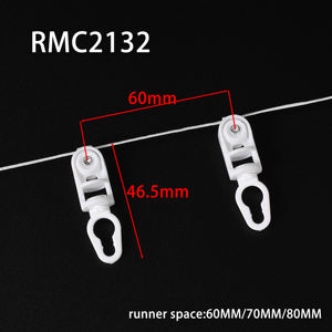 Anneaux de <span class=keywords><strong>rideau</strong></span> motorisés, accessoires pour rideaux motorisés, en plastique, pistes de support, pour nouveauté <span class=keywords><strong>somfy</strong></span>-track S plis, 1 pièce - Product Image 2